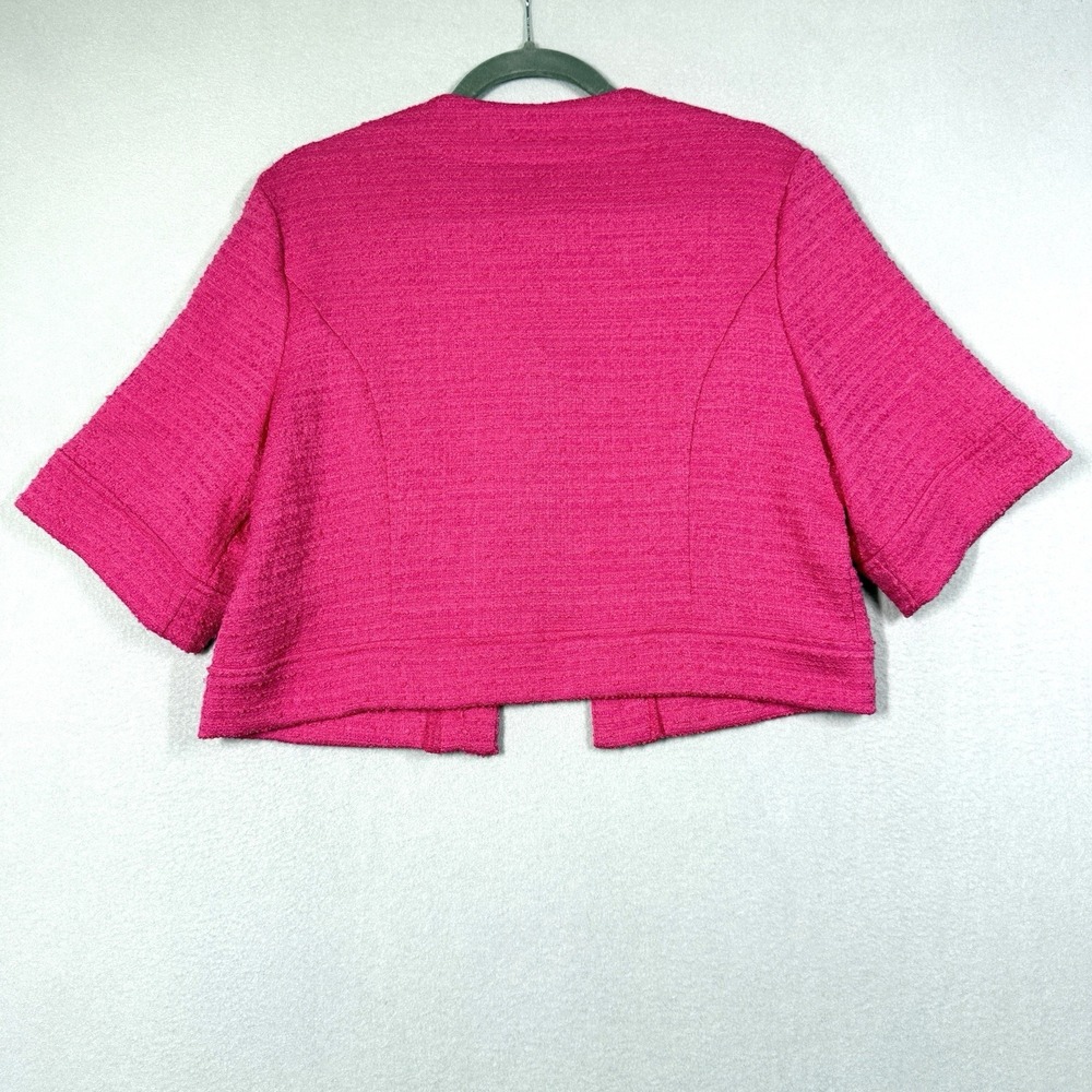 Joseph Ribkoff Jacket Women 10 Boucle Cropped Pink Button Detail Career $285 NWT - Picture 6 of 15